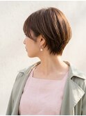 くびれレイヤーショートボブ 似合わせ ナチュラルカラー