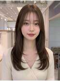 ピンクベージュ×前髪×髪質改善[髪質改善/縮毛矯正/韓国]T