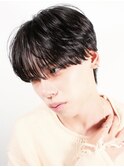 シースルーマッシュウルフニュアンスパーマ黒髪韓国マッシュ