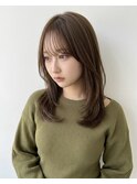 暖色ブラウンくびれヘア