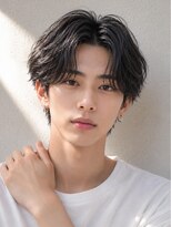 メンズ ソース 天王寺阿倍野(MEN'S SOURCE)&nbsp;韓国風ナチュラルセンターパート/メンズ
