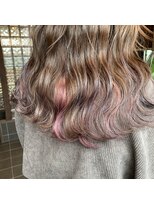 ピースリーヘア バイ カーサ(peathree.hair by CASA)&nbsp;ラベンダーピンク×アプリコット
