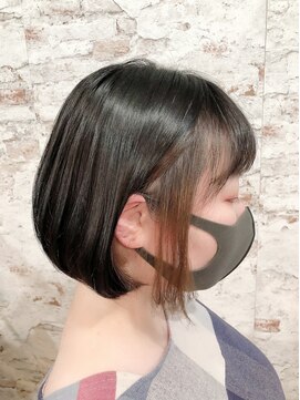 ルーファス 恵比寿 渋谷(Ruufus) 40代大人女性インナーカラーボブ【Ruufus恵比寿渋谷】3151a