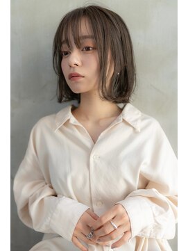 ケアリー 武蔵小杉(Carelly) 大人かわいい前髪セシルカットココアブラウンフリンジウェーブ