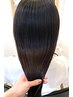 【潤ツヤ】superstraight(縮毛矯正)+似合せカット+濃密2ステップTR 15400円
