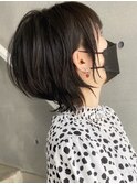 黒髪/グレーベージュ/レイヤーロング/前髪パーマ[西船橋/津田沼]