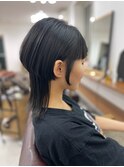 【白髪染め可】ミディアムウルフ ビフォアー&アフター