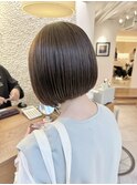 乾かすだけでまとまるぷつっとボブアッシュベージュ
