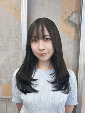 イオエ 梅田(ioe) ダブルカラー/大人ボブ/黒髪スタイル/髪質改善/縮毛矯正