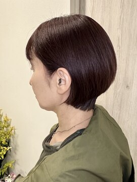 アントワープトーキョー(antwerp TOKYO) 40代50代大人ショートボブピンクラベンダー髪質改善ハイライト