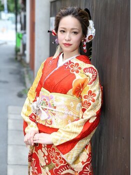 ヘアメイク ゼロサンヨンゴ(Hair Make 0345)の写真/【着付けルーム完備】《成人式1/11、12の二日間ヘアセット¥10000メイク¥10000着付け¥18000》予約受付中♪