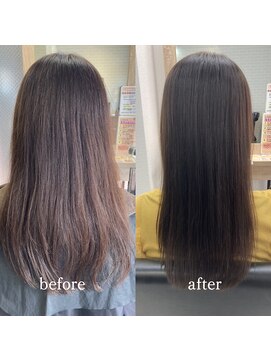 エルプラスヘアー 平尾店(L+hair) 美髪ストレート♪30代40代髪質改善透明感グレージュ