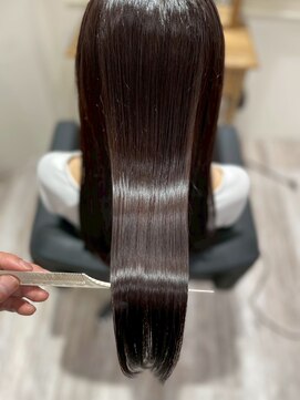 大船駅髪質改善カラー縮毛矯正艶カラートリートメントブラウン◆