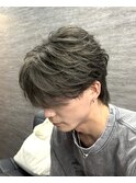 シースルーフェザー×オリーブベージュ