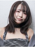 レイヤーカット/ブリーチなし/ココアブラウン/髪質改善