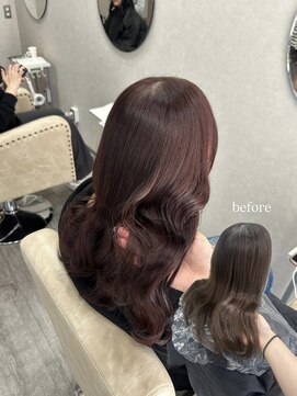 ソア 並木坂(Soa) ピンク/韓国スタイル/レイヤーカット/並木坂/透明感カラー