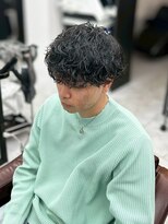 ソレイユ バイ アルフレッド(SOLEIL by alfRed) 波巻きパーマ メンズ 黒髪 束感 無造作 トレンド 20代 30代