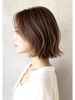 ウィールール 栄町店(WE RULE) 30代40代人気 外ハネボブ×レイヤーボブ×アッシュベージュ