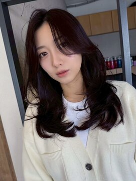 エトワ 中央店(etoi) 大分韓国かき上げレイヤーカット大人レイヤー顔まわりレイヤー