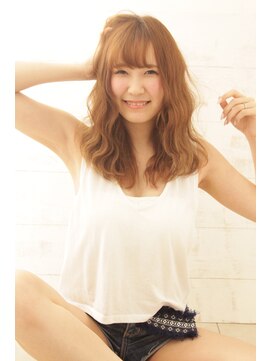 クオレヘアー 昭和町店(Cuore hair) 【yoshi】柔らかゆるウェーブベージュセミロング