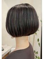 ネックス 表参道本店(nex)&nbsp;ハイライト　ミニボブ　カーキグレージュ