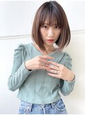 ナチュラルフォルム+前下がりボブ【新百合ヶ丘、百合ヶ丘】
