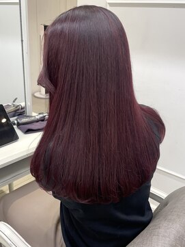 シーン(seen) 【くびれヘア×ワインレッド】ブリーチなし