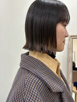 エフ ヘアーアンドリラクゼーション(F. hair & relaxation) 外ハネ切りっぱなしボブ