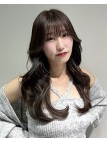 ワン バイ ジエクト(One by The Ect)&nbsp;エアリーロング似合わせカットフルバングナチュラルブラウン