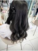 ツインハーフアップ