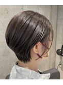 ハイライト/インナーカラー/白髪ぼかし/縮毛矯正/ショート