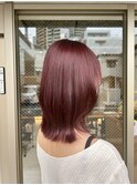 【ADORE 横浜】ワインレッド×ブリーチなしカラー