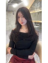 サイン 渋谷(SIGN) レイヤーカットブラウンこっくりワインレッドハッシュカット