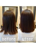 【箕面豊中池田】髪質改善艶髪縮毛矯正ビフォーアフター