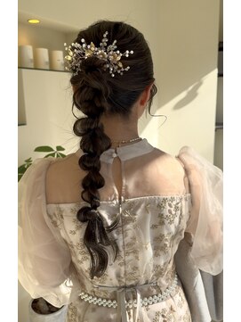 タイドヘアー 高槻2号店(TIDE HAIR) 編みおろしアレンジヘアセット