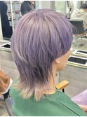 メンズウルフウルフカット/ケアブリーチ/ラベンダー【本松】