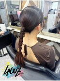 【ヘアセット】タイト編みほうきヘア /茅ヶ崎ヘアセット/早朝