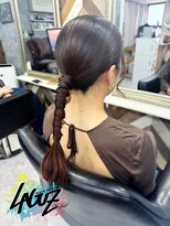 ラグズ 茅ヶ崎(LAGUZ)&nbsp;【ヘアセット】タイト編みほうきヘア /茅ヶ崎ヘアセット/早朝