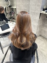 アクション 心斎橋店(ACTION)&nbsp;20代30代レイヤーカット　くすみベージュ　顔まわりカット