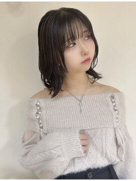 ハロ ハッピーヘアライフ 長居店(Halo happyhairlife) 艶感たっぷり韓国レイヤー×透明感ミディ