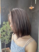 ムード マグ レーベル 南松本(MOOD Mag Label)&nbsp;ブリーチなし柔らかブリーチなしラベンダーベージュ小顔ミディ