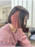 ミルクティーベージュダブルカラーインナーカラーケアブリーチ