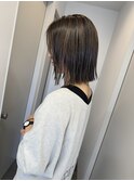 切りっぱなしボブ×ハイライト