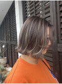 コントラストハイライトボブ