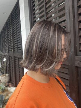 シエル ヘアアンドピース(Ciel hair peace) コントラストハイライトボブ