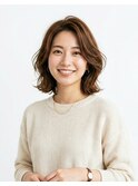 大人可愛い外ハネレイヤーボブ