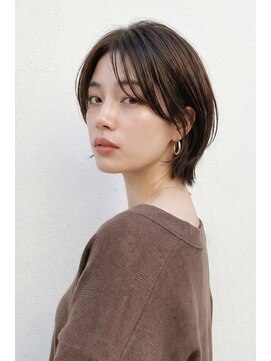 ハクア(HAKUA) 【－5歳の若見え】ふんわり丸みショート×艶感ベージュ