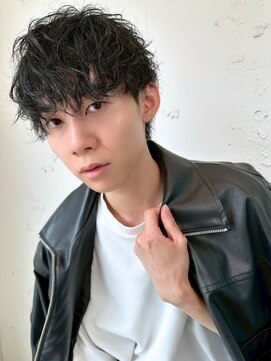 ロミーオム 本厚木(ROMMY. Homme) 軽めマッシュ縦落ちシャドウパーマニュアンスパーマ眉毛/本厚木