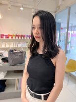ステラ ヘア デザイン サロン(STELLA hair design salon)&nbsp;セミロング　大人ローレイヤー　黒髪　【杉若】