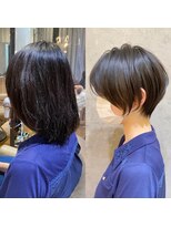 アヴァロン(AVALON) 【mag】絶壁解消!大人ひし形ショートボブ/30代/40代【中村】